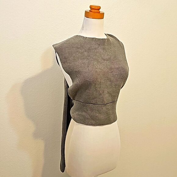Free People  beach knit wrap blouse size large - Picture 1 of 9